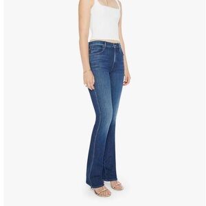 MOTHER smokin Midrise double heel Blue Flare Jeans